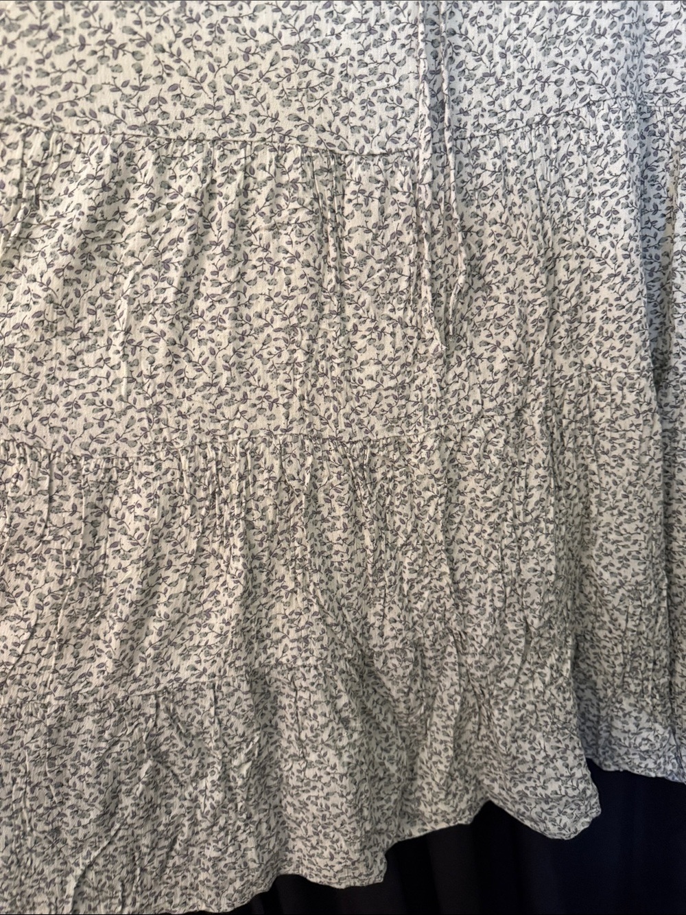 Floral Tiered Maxi Skirt with Drawstring Waist - Picture 4 of 5